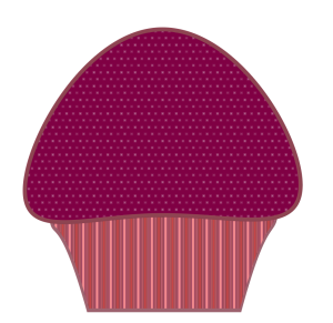 purple cupcake clipart