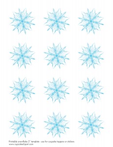 snowflake cupcake toppers