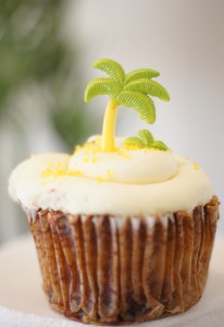 tropical pineapple cupcake photo