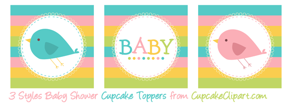 Baby Shower Cupcake Toppers – Cupcake Clipart