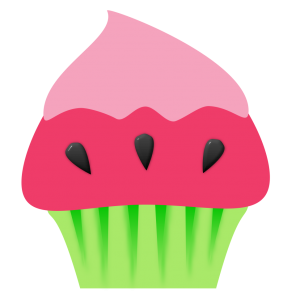 watermelon cupcake graphic