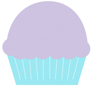 blue and purple cupcake clip art