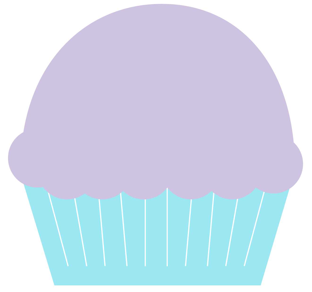 blue and purple cupcake clip art