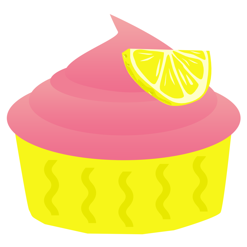 pink lemonade cupcake clipart