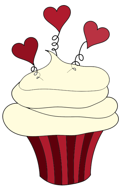 red velvet cupcake clipart