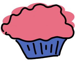 pink purple cupcake clipart