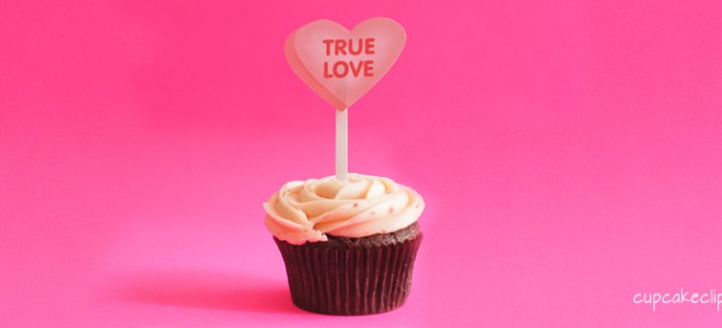 pink true love cupcake
