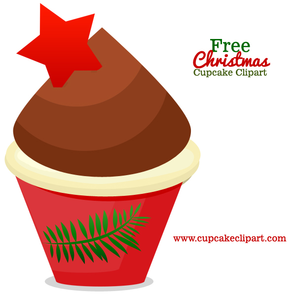 free christmas cupcake clipart