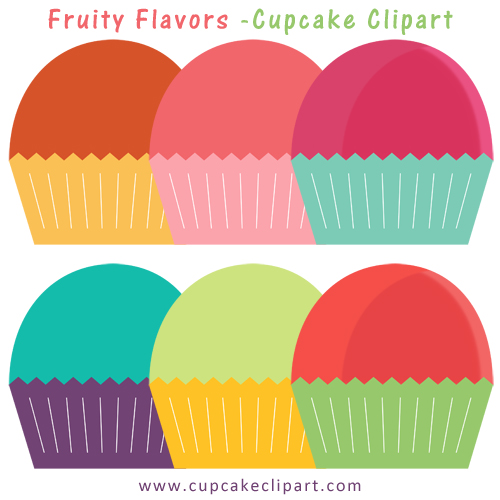 free cupcake clipart fruity flavors