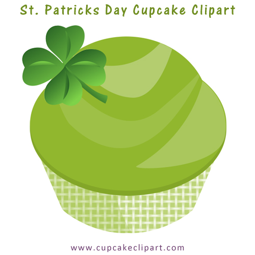 free st patricks day green cupcake graphic