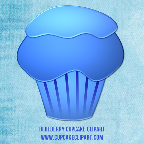 cupcake clipart blue