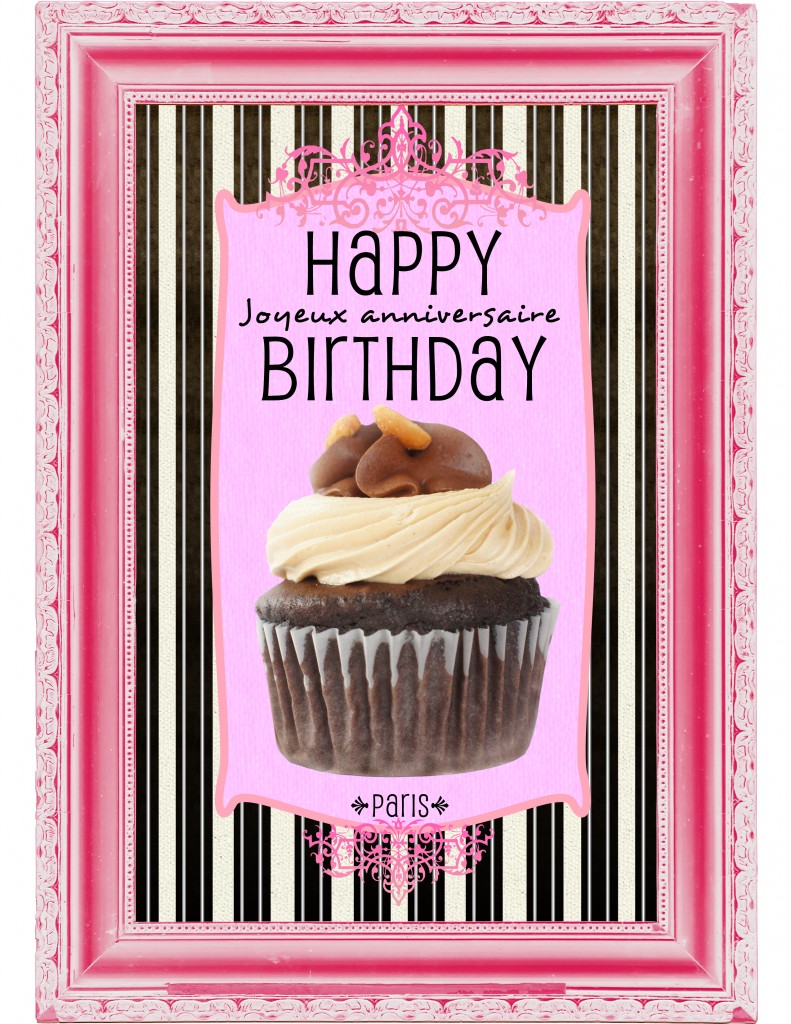 Free Cupcake Invitation - Happy Birthday | Cupcake Clipart